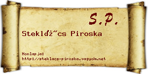 Steklács Piroska névjegykártya